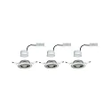 Paulmann recessed luminaire BASE COIN swivelling, set of 3 IP20, brushed iron dimmable 15W 370lm 3000K 100° 100° CRI > 83