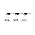 Paulmann recessed luminaire NOVA LED round, swivelling, set of 3 GU10 IP23, chrome  19,5W 460lm 2700K 38° 38° CRI >80