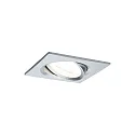 Paulmann Indbygningslampe NOVA LED firkantet, svingbar, sæt med 3 GU10 IP23, aluminium  19,5W 460lm 2700K 38° 38° CRI >80