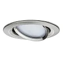 Paulmann Indbygningslampe NOVA COIN LED rund, svingbar IP23, jern børstet  460lm 2700K 100° 100° CRI >80