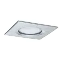 Paulmann Paulmann Indbygningslampe LED Coin Slim, IP44, firkantet, 6,8W, sæt af 3 dæmpbar, aluminium