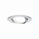 Paulmann Paulmann Recessed luminaire LED Coin Slim, IP23, round, 6,8W, set of 3 dimmable and swiveling, aluminum
