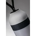 Bordlampe CLUTCH rund, Bluetooth styrbar, med USB-opladningsfunktion IP44, grå dæmpbar