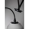 Bordlampe CLUTCH rund, Bluetooth styrbar, med USB-opladningsfunktion IP44, grå dæmpbar