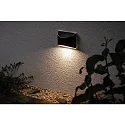 Paulmann Solar væglampe ELLIOT med lysstyrkesensor IP44, antracit 