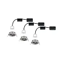 Paulmann Indbygningslampe NOVA MINI LED svingbar, sæt med 3 IP23, jern børstet  310lm 2700K 38° 38° CRI >80