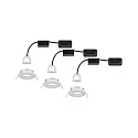 Paulmann Indbygningslampe NOVA MINI LED stiv, sæt med 3 IP23, hvid mat  310lm 2700K 38° 38° CRI >80