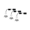 Paulmann Indbygningslampe NOVA MINI LED stiv, sæt med 3 IP23, jern børstet  310lm 2700K 38° 38° CRI >80