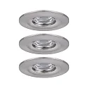 Paulmann Indbygningslampe NOVA MINI LED stiv, sæt med 3 IP23, jern børstet  310lm 2700K 38° 38° CRI >80