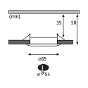 Paulmann Indbygningslampe NOVA MINI LED stiv, sæt med 3 IP23, jern børstet  310lm 2700K 38° 38° CRI >80