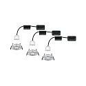 Paulmann Indbygningslampe NOVA MINI LED stiv, sæt med 3 IP23, aluminium  310lm 2700K 38° 38° CRI >80