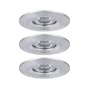 Paulmann Indbygningslampe NOVA MINI LED stiv, sæt med 3 IP23, aluminium  310lm 2700K 38° 38° CRI >80