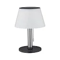 Paulmann Solar bordlampe LILLESOL med batteri, med træk-koblingskæde IP44, rustfrit stål dæmpbar