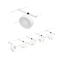 Paulmann Rebsystem LED WIRE SYSTEMS CORDUO CIRCLE rund, sæt med 5, omskiftelig IP20, chrom, hvid mat 