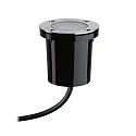 Paulmann Gulvindbygningslampe PLUG&SHINE ZigBee styrbar LED IP65, rustfrit stål, sort dæmpbar