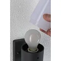 Paulmann Udendørs wall luminaire TUBS cylindrisk, omskiftelig E27 IP44, grå, mat