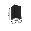 outdoor wall luminaire FLAME UP OR DOWN 1 flame, square, switchable, insect friendly IP44, anthracite 