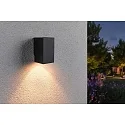 outdoor wall luminaire FLAME UP OR DOWN 1 flame, square, switchable, insect friendly IP44, anthracite 