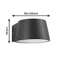 Paulmann outdoor wall luminaire CAPEA switchable, insect friendly IP44, anthracite 