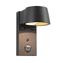 Udendørs wall luminaire CAPEA med bevægelsesdetektor, omskiftelig, insektvenlig IP44, antracit 