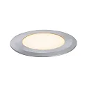 Gulvindbygningslampe LED GOLD LIGHT POINT Ø 5CM stiv, passabel, omskiftelig, insektvenlig IP67, aluminium børstet 