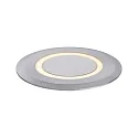 Gulvindbygningslampe LED GOLD LIGHT RING Ø 5CM stiv, passabel, omskiftelig, insektvenlig IP67, aluminium børstet 