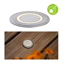 Paulmann Gulvindbygningslampe LED GOLD LIGHT RING Ø 5CM stiv, passabel, omskiftelig, insektvenlig IP67, aluminium børstet 