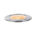 Paulmann floor recessed luminaire GOLD LIGHT Ø 110MM rigid, passable, insect friendly GU10 IP65, stainless steel brushed 