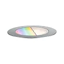 Gulvindbygningslampe PLUG & SHINE FLOOR tunable white, RGBW, ZigBee styrbar IP67, rustfrit stål dæmpbar