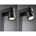 Paulmann bollard light KIMU 1 SPOT 1 flame, switchable, cardanic swivelling, insect friendly IP44, anthracite 