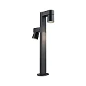 bollard light KIMU 2 SPOT 2 flames, switchable, cardanic swivelling IP44, anthracite 