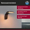 Paulmann Udendørs wall luminaire ZERENA med sensor, insektvenlig, havluftbestandig IP44, antracit 
