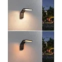 Paulmann Udendørs wall luminaire ZERENA med sensor, insektvenlig, havluftbestandig IP44, antracit 