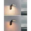 Paulmann Udendørs wall luminaire ZERENA med sensor, insektvenlig, havluftbestandig IP44, antracit 