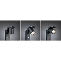 Paulmann bollard lamp CUFF PIR with sensor IP44, anthracite, transparent 