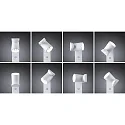 Paulmann bollard lamp CUFF PIR with sensor IP44, transparent, white 