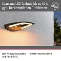 Paulmann Udendørs wall luminaire AKENA PIR med sensor, insektvenlig, havluftbestandig IP44, antracit 