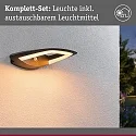 Paulmann Udendørs wall luminaire AKENA PIR med sensor, insektvenlig, havluftbestandig IP44, antracit 