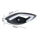 Paulmann Udendørs wall luminaire AKENA PIR med sensor, insektvenlig, havluftbestandig IP44, antracit 