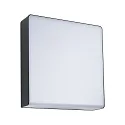 Paulmann Udendørs wall luminaire AZALENA med sensor, ZigBee styrbar, insektvenlig IP44, antracit, gennemsigtig dæmpbar