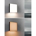 Paulmann Udendørs wall luminaire AZALENA med sensor, ZigBee styrbar, insektvenlig IP44, antracit, gennemsigtig dæmpbar