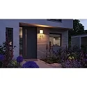 Paulmann Udendørs wall luminaire AZALENA med sensor, ZigBee styrbar, insektvenlig IP44, antracit, gennemsigtig dæmpbar