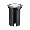 Paulmann Gulvindbygningslampe FLOOR RGBW rund, ZigBee styrbar IP67, sort dæmpbar