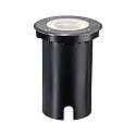 Paulmann Gulvindbygningslampe FLOOR RGBW rund, ZigBee styrbar IP67, sort dæmpbar