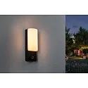 Paulmann Udendørs wall luminaire BONNIE PIR med sensor, insektvenlig, havluftbestandig IP44, antracit 