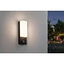 Paulmann Udendørs wall luminaire BONNIE PIR med sensor, insektvenlig, havluftbestandig IP44, antracit 