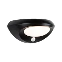 Solar væglampe SOROVA PIR med sensor IP44, antracit, gennemsigtig 