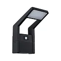 Paulmann Udendørs wall luminaire JUNTEA PIR med sensor IP44, antracit, gennemsigtig 