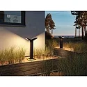 Paulmann bollard lamp JUNTEA PIR 2 2 flames, with sensor IP44, anthracite, mat 