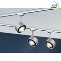 Paulmann spot URAIL ALDAN LED with lens optics, chrome matt, black dimmable
